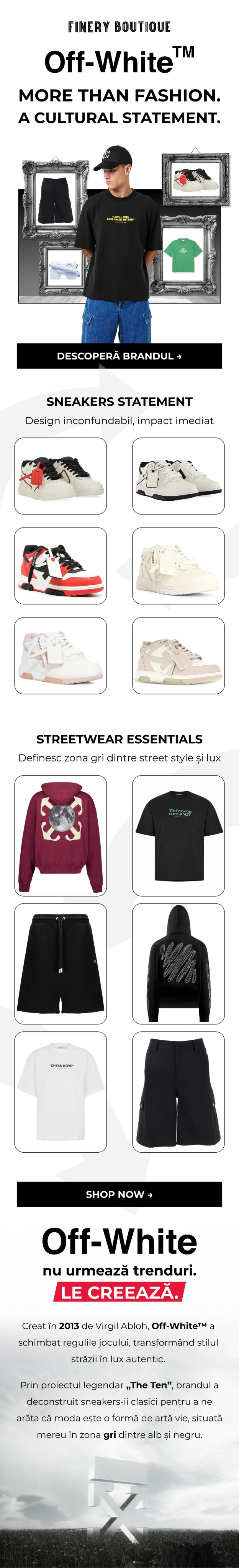 Newsletter despre pantofi sport de impact și piese vestimentare streetwear esențiale